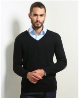 Cashmere V-neck sweaters Black Men
