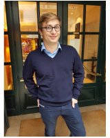 Herren Pullover aus Kaschmir mit V-Ausschnitt Marineblau