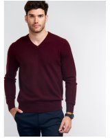 Cashmere V-neck sweaters Burgundy Men