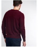 Pull col V en cachemire Bordeaux pour homme