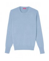 Herren Pullover aus Kaschmir mit Rundhalsausschnitt Eisblaue
