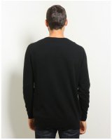 Herren Pullover aus Kaschmir mit Rundhalsausschnitt Schwarz
