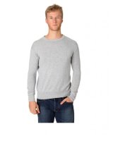 Maglia girocollo in Cashmere Grigio chiaro da Uomo