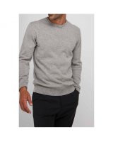 Maglia girocollo in Cashmere Grigio chiaro da Uomo