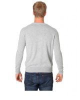 Herren Pullover aus Kaschmir mit Rundhalsausschnitt Hellgrau