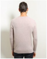Maglia girocollo in Cashmere beige da Uomo