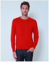 Maglia girocollo in Cashmere Rosso da Uomo
