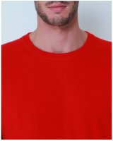 Maglia girocollo in Cashmere Rosso da Uomo