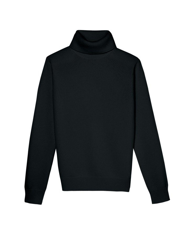 Maglia a collo alto in Cashmere Nero da Uomo