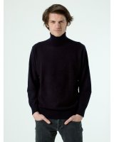 Cashmere turtleneck sweater Black men