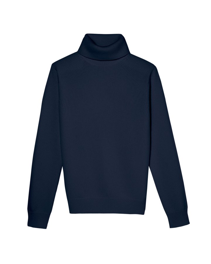 Maglia a collo alto in Cashmere Blu scuro da Uomo