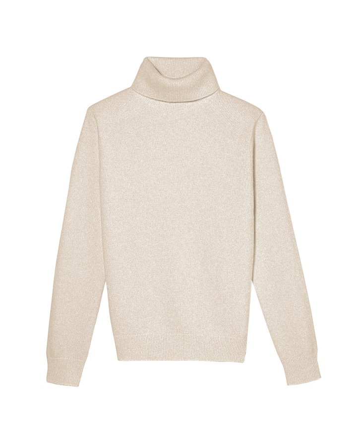 Herren Pullover mit Rundhalsausschnitt aus Kaschmir Beige