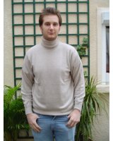 Pull col roulé Beige H