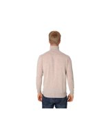 Herren Pullover mit Rundhalsausschnitt aus Kaschmir Beige