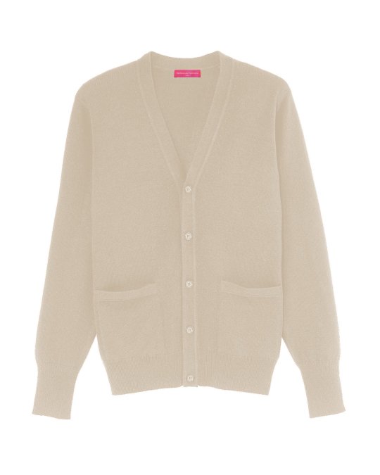 Beige kasjmieren vest voor heren