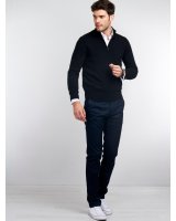 Maglione da camionista in cachemire nero da uomo