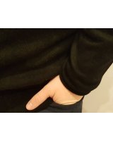 Schwarzer Kaschmir-Zip-Pullover für Herren