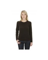 Pull en cachemire col rond manches longues Chocolat