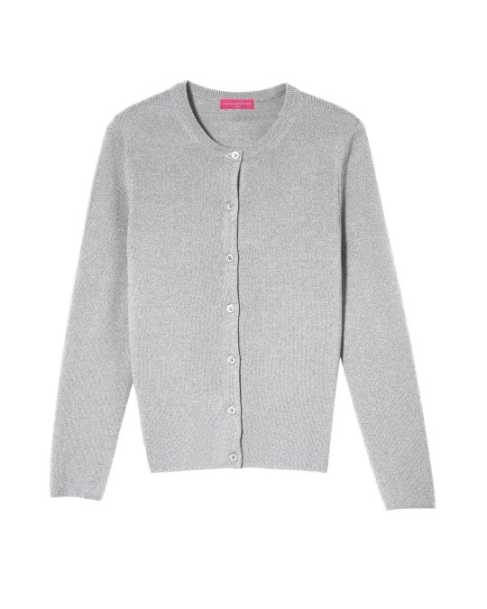 Lichtgrijze Kasjmier Cardigan voor Dames
