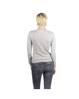 Cardigan en cachemire gris clair pour femme