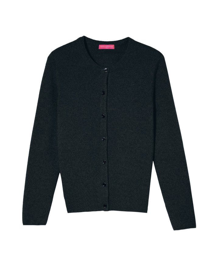 Anthracite Cashmere Cardigan for Women