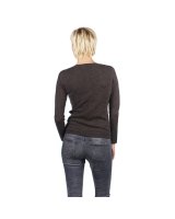 Cardigan in cachemire antracite per donna