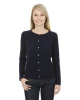 Cardigan in cachemire blu navy per donna