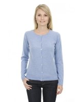 Cardigan in rustig blauwe kasjmier voor vrouwen