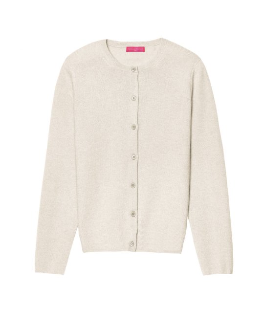 Cardigan en cachemire beige pour femme