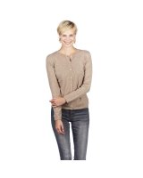 Cardigan in cachemire beige per donna