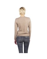 Cardigan en cachemire beige pour femme