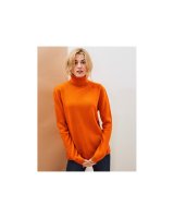 Rollkragenpullover aus Kaschmir Inferno Orange