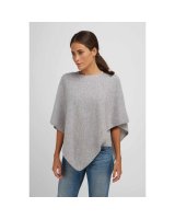 Lichtgrijze Kasjmier Poncho