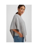 Poncho in cachemire Grigio chiaro