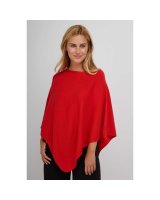Cashmere Poncho in Red