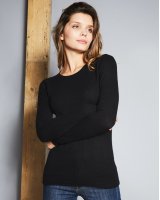 Pullover aus Cashmere mit Rundhalsausschnitt und längen Ärmeln Schwarz