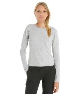 hellgrauen Kaschmir-Pullover mit Rundhalsausschnitt für Frauen