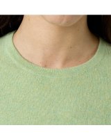 Pull en cachemire col rond manches longues kiwi