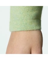 Pull en cachemire col rond manches longues kiwi