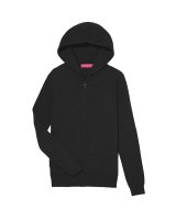 gilet zip capuche noir en cachemire pour femme