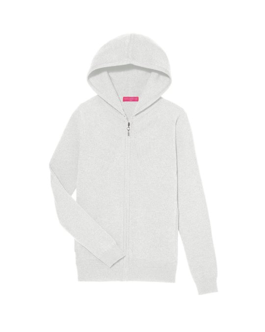 Cardigan con zip e cappuccio Naturale