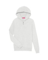 Cashmere zip hoodie white