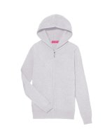 hellgrauen Kaschmir-Zip-Hoodie für Frauen