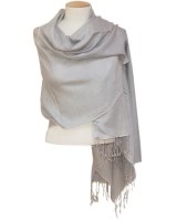 Kaschmir und Seide hellgrau Pashmina