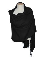 Pashmina Ultra doux en cachemire Noir