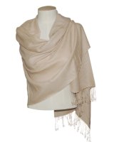 Cashmere ultra smooth Pashmina Beige