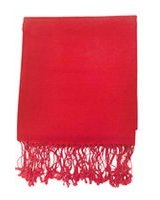 luxe lichtrode kasjmier en zijden pashmina