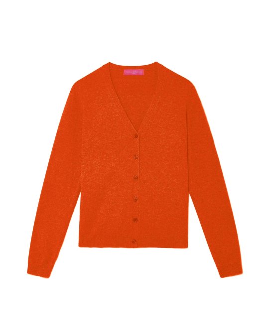 Gilet col en V en cachemire Inferno pour Femme