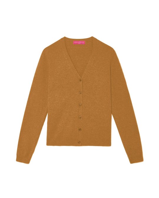 Cardigan con scollo a V in cachemire Savannah