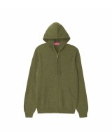 Cashmere zip sweater hoodie Woody green men